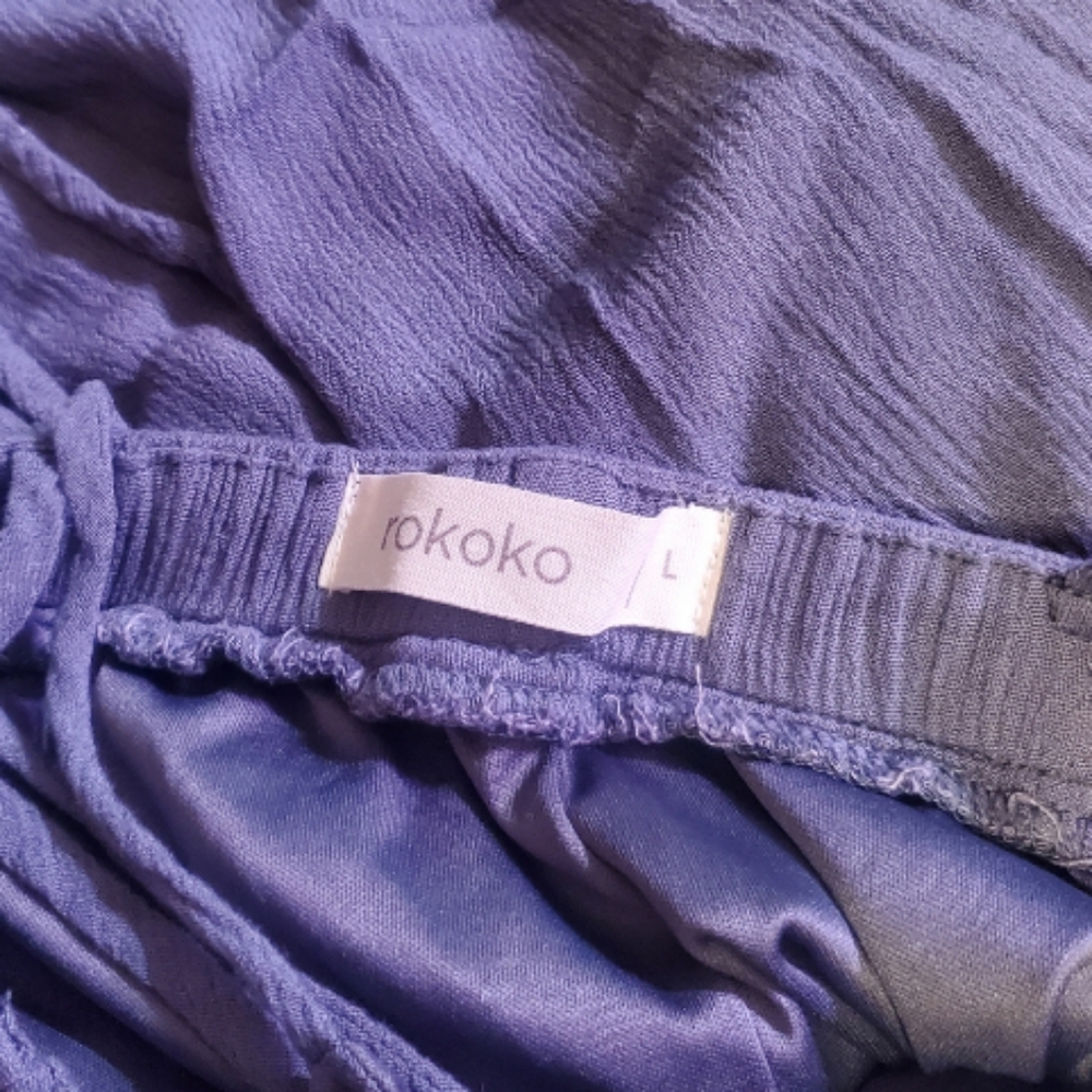 Rokoko Jumpsuit Grey with tie back & spaghetti straps Size Large - Picture 4 of 10